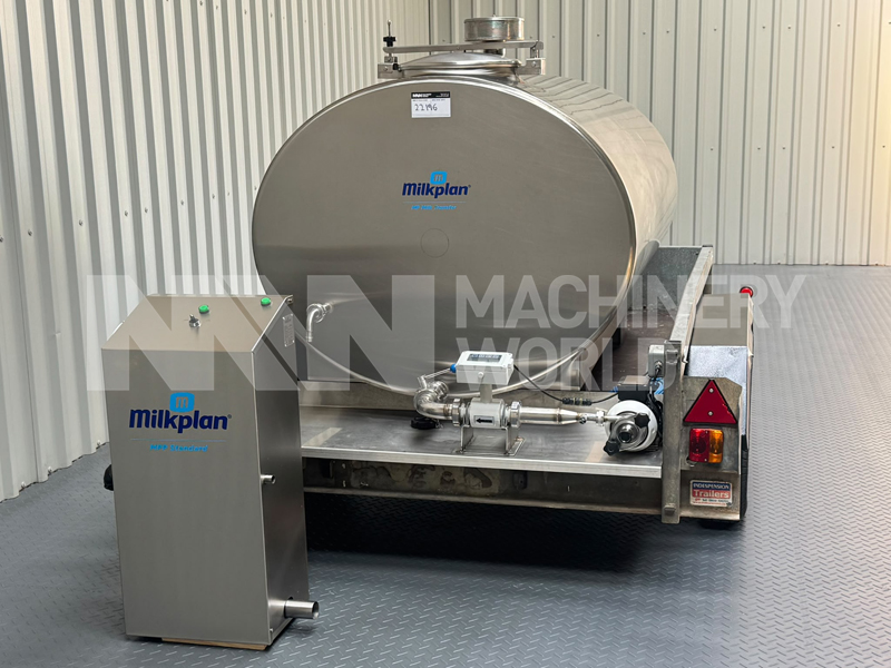 1,500 Litre Milkplan Horizontal Milk & Liquid Tank on Trailer with Pump, Flowmeter & CIP Cleaning System (Year 2022) - Image 3