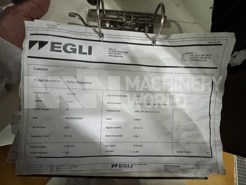 2,500kg per hour Egli EKB4-1EP Continuous Butter Churn – Industrial Continuous Butter Making Machine Plant (Year 2015) - Image 16